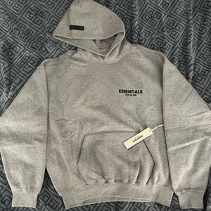 Essentials Heather Gray Hoodie for Men